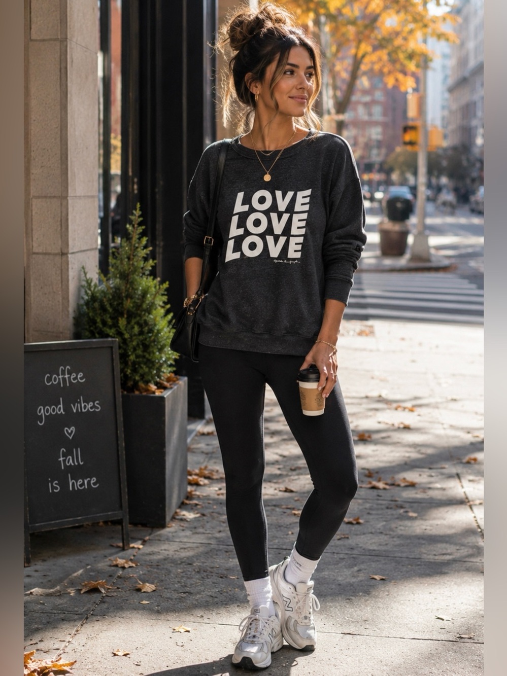 Spiritual Gangster  Love Charcoal Sweatshirt
